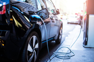 electric vehicle being charged